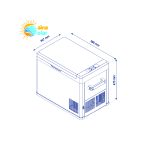 یخچال فریزر خورشیدی خودرو ۵+ تا ۱۸- TM-۴۰۴۰-DC