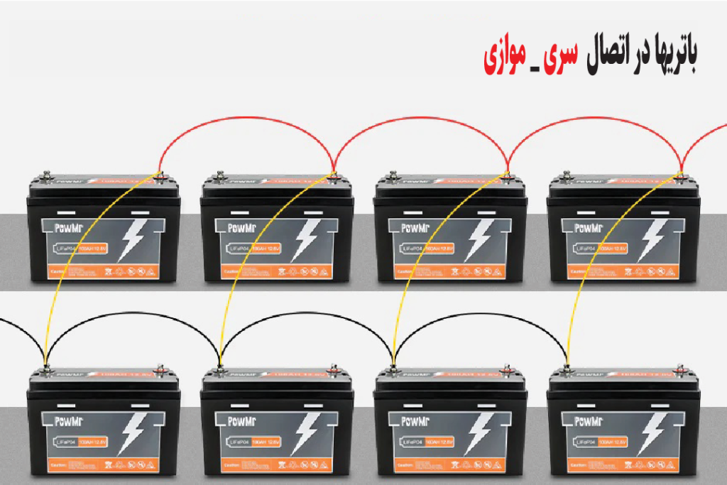 سیم کشی باتری های سری